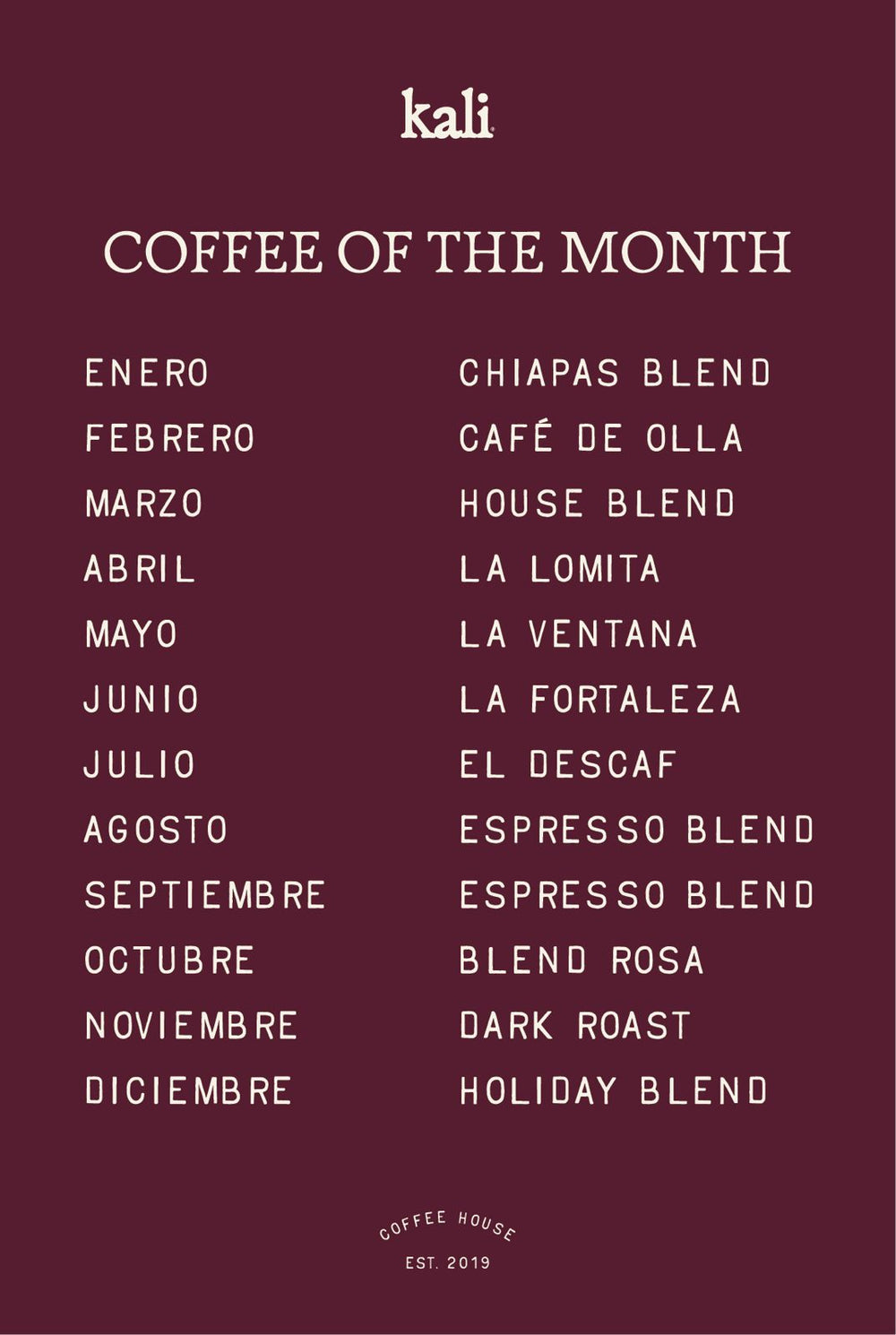 Coffee of the Month
